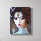 Asian Goddess Ai Generated Art Canvas Afdruk (Voorkant)