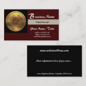 Asian Gold Coin "Power"-Visitekaartjes Visitekaartje (Voorkant / Achterkant)