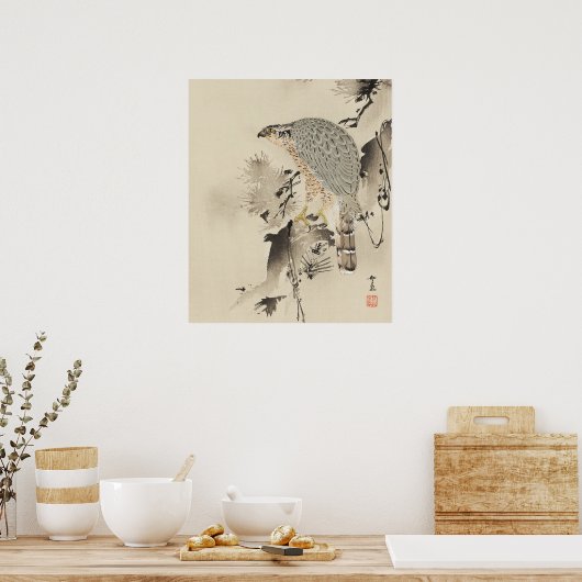 Asian Goshawk - 1890 Poster (Keuken)