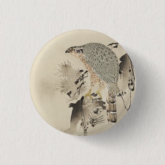 Asian Goshawk - 1890 Ronde Button 3,2 Cm (Voorkant)
