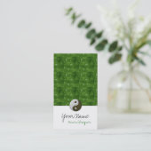 Asian Green Design Ying/Yang Visitekaartjes (Staand voorkant)