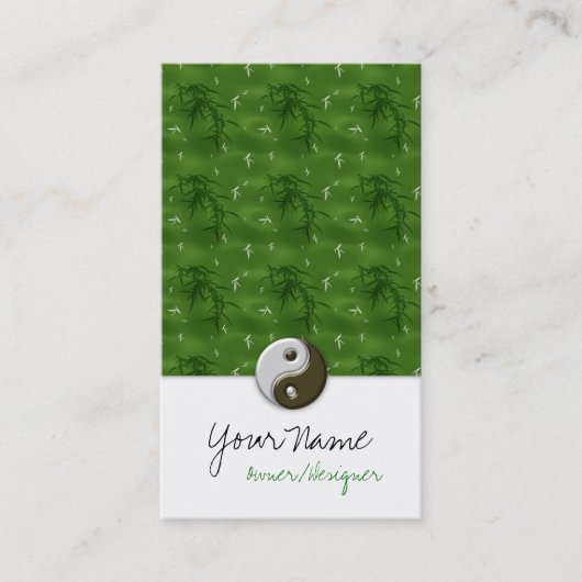 Asian Green Design Ying/Yang Visitekaartjes (Voorkant)
