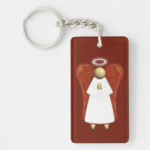 Asian Guardian Angel, Rood (dubbelzijdig) Sleutelhanger (Voorkant)