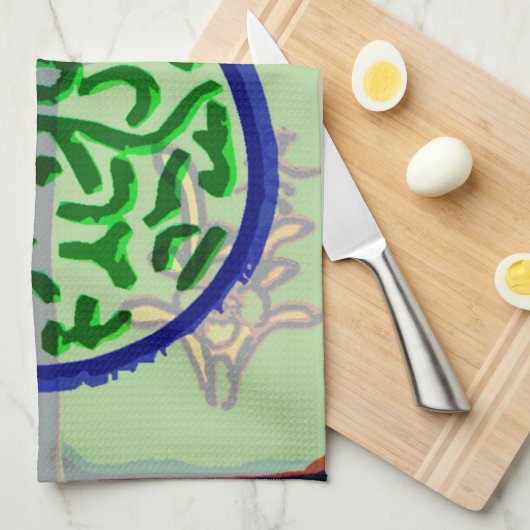 Asian Joker Mah Jongg Towel Theedoek (Quarter Fold)