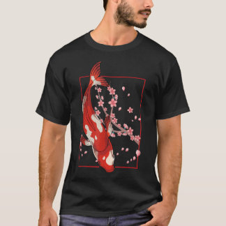 Asian Koi Fish Cherry Blossom Sakura Nishikigoi Ko T-shirt
