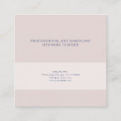 Asian Landscape Gold Circle Floral Serene Vierkante Visitekaartje (Achterkant)