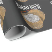 Asian Laos Thai Food Khao Niew Sticky Rice Cadeaupapier (Rol Hoek)