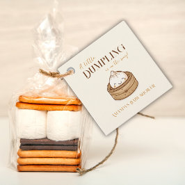 Asian Little Dumpling Kawaii Baby shower Bedankjes Labels