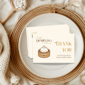 Asian Little Dumpling Kawaii Baby shower Bedankkaart