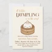 Asian Little Dumpling Kawaii Baby shower Kaart (Voorkant)