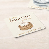 Asian Little Dumpling Kawaii Baby shower Kartonnen Onderzetters (Schuin)