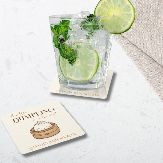 Asian Little Dumpling Kawaii Baby shower Kartonnen Onderzetters