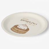 Asian Little Dumpling Kawaii Baby shower Papieren Bordje (Gekanteld)