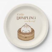 Asian Little Dumpling Kawaii Baby shower Papieren Bordje (Voorkant)