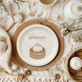 Asian Little Dumpling Kawaii Baby shower Papieren Bordje