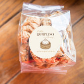 Asian Little Dumpling Kawaii Baby shower Ronde Sticker