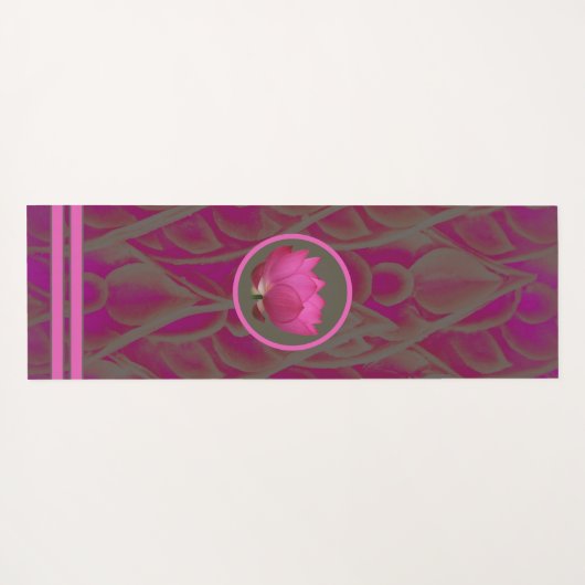 Asian Lotus Design Yoga Mat (Achterkant (horizontaal))