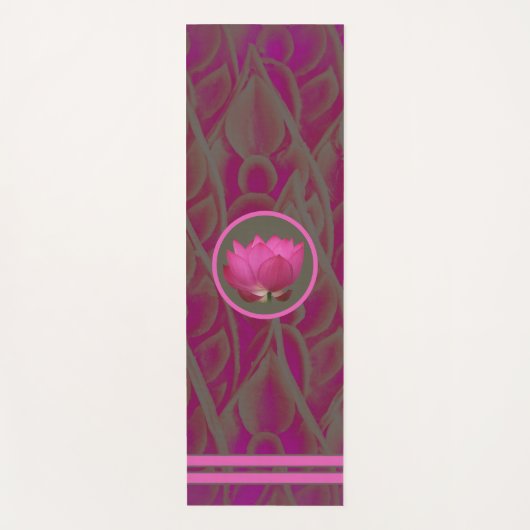 Asian Lotus Design Yoga Mat (Voorkant)
