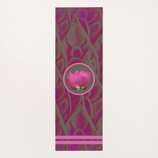 Asian Lotus Design Yoga Mat (Achterkant)