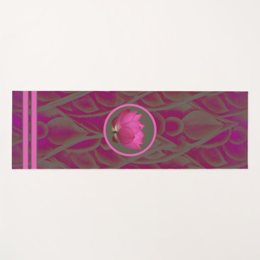 Asian Lotus Design Yoga Mat (Voorkant (horizontaal))