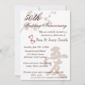 Asian Love Jubileum Party Invitation Green Kaart (Achterkant)