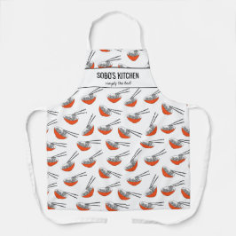 Asian Noodle Restaurant Chef Sobo's Kitchen Custom Schort