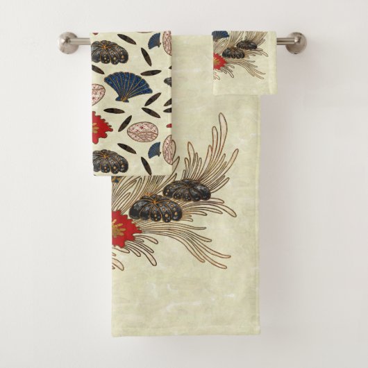 Asian Ocean Deco Bad Handdoek (Insitu)