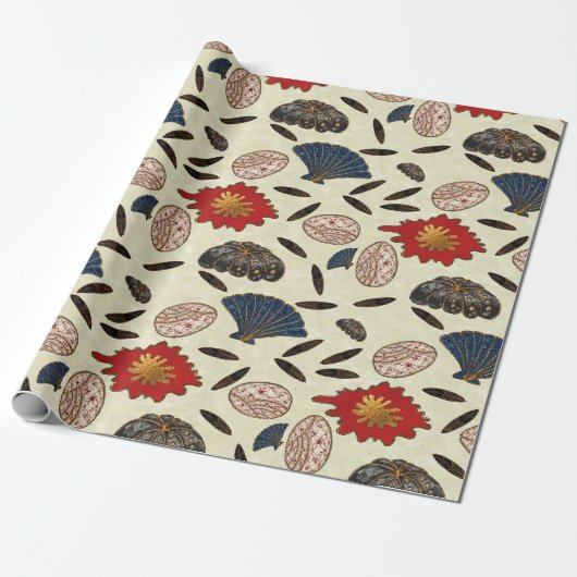 Asian Ocean Deco Cadeaupapier (Uitgerold)