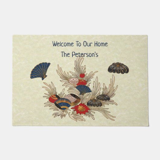 Asian Ocean Deco Deurmat (Voorkant)