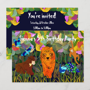 Asian Oerwoud Tiger Sun Beer Peacock Indian Roller Kaart