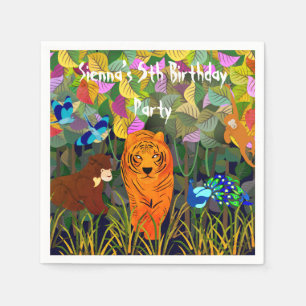 Asian Oerwoud Tiger Sun Beer Peacock Indian Roller Servet