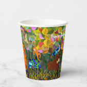 Asian Oerwoud Tiger Sun Beer Peacock Monkey Papieren Bekers (Voorkant)