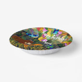 Asian Oerwoud Tiger Sun Beer Peacock Monkey Papieren Kommen (Gebogen)