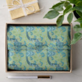 Asian Pattern Blue Green Tissuepapier (Geschenk)