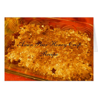 Asian Pear Honey Crisp Recipcard