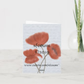 Asian Poppies Note Kaart (Achterkant)