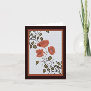 Asian Poppies Note Kaart