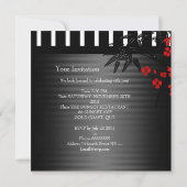 Asian Red Floral Black White Bamboo 30th Birthday Kaart (Achterkant)