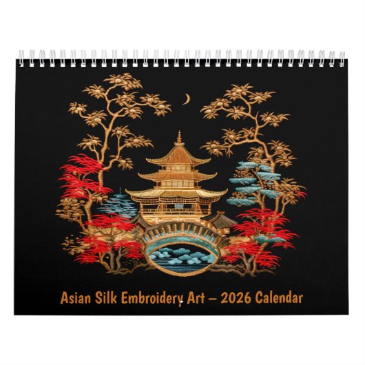 Asian Silk Embroidery Art – 2026 Calendar Kalender (Hoes)