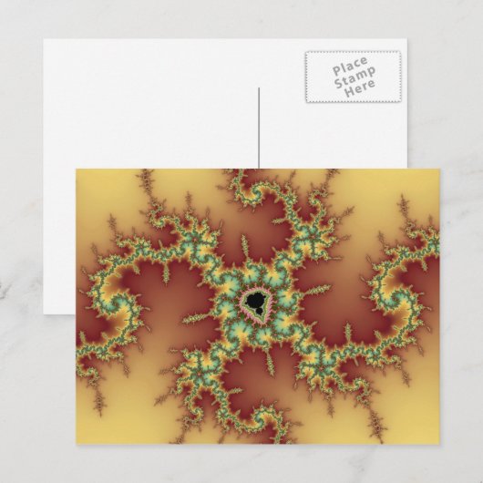 Asian Spider - Fractal Briefkaart (Voorkant / Achterkant)