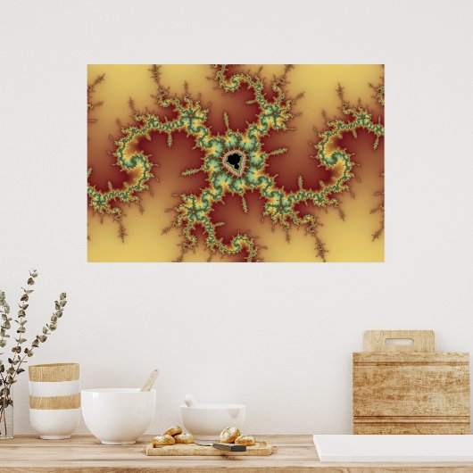 Asian Spider - Fractal Poster (Keuken)