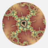 Asian Spider - Fractal Ronde Sticker (Voorkant)