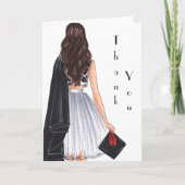 Asian Theme Afstuderen Bedankt Card (Voorkant)