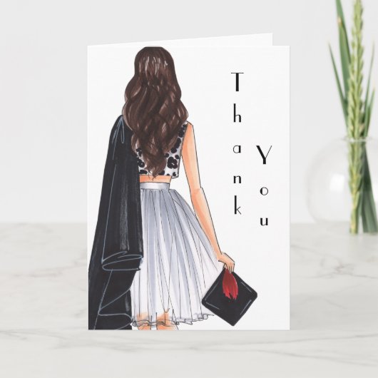 Asian Theme Afstuderen Bedankt Card (Voorkant)