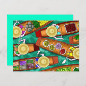 ASIAN TREATS ARTIJ BOATS INVITATION EZ2 CUSTOMIZE KAART (Voorkant / Achterkant)