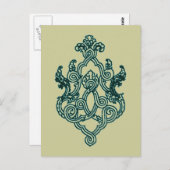 ASIAN TRIBAL TATTOO DESIGN BUDDHIST HINDU BRIEFKAART (Voorkant / Achterkant)