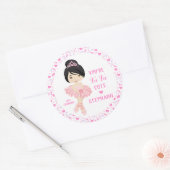 Asian Tu Tu Cute Ballerina Ronde Sticker (Envelop)