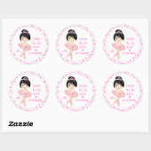 Asian Tu Tu Cute Ballerina Ronde Sticker (Vel)