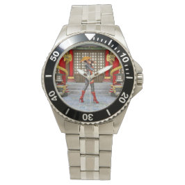 Asian Warrior Maiden Horloge