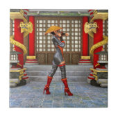 Asian Warrior Maiden Tegeltje (Voorkant)